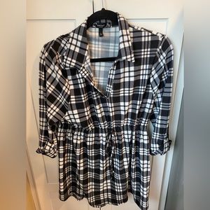 Maternity Plaid Blouse